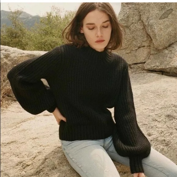 Doen Sweaters - Doen Reformation Lulu Baby Alpaca Ribbed Sweater